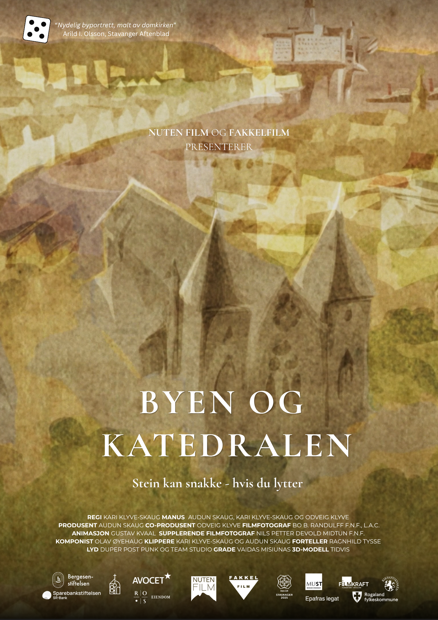 Plakat: Byen og katedralen